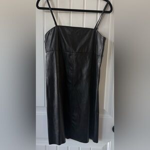 Lucky Brand Black Faux Leather Dress